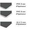 Panneau de douche Gris signalisation B - PVC et ALU épaisseurs